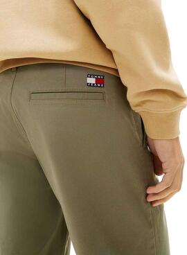 Bermudes Tommy Jeans Scanton vert pour homme.