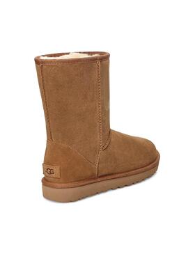 Boots UGG Classic Short Rubber Logo Chestnut