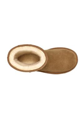 Boots UGG Classic Short Rubber Logo Chestnut