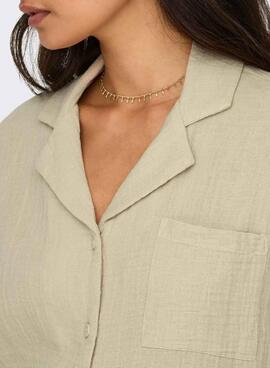 Chemise Only Thyra beige pour femme
