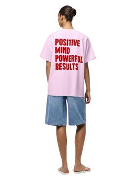 T-shirt Pieces Alfi Positive rose pour femme
