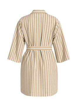 Robe Vila Prisilla à rayures jaunes pour femme