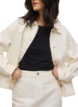 Veste en jean Vila Jaf blanche pour femme