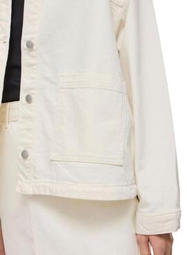 Veste en jean Vila Jaf blanche pour femme