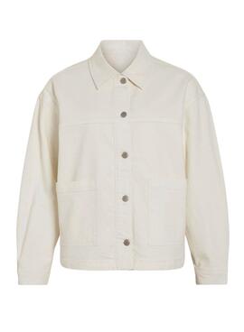 Veste en jean Vila Jaf blanche pour femme