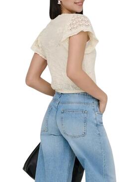 Top Only Étoile beige pour femme