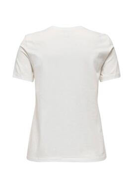 T-shirt Only Lenja blanc pour femme