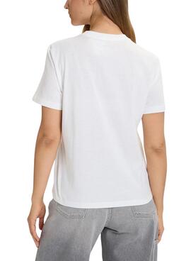 T-shirt Calvin Klein Jeans Classic Boxed Monogram blanc pour femme