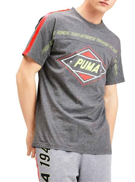 tee shirt puma homme gris