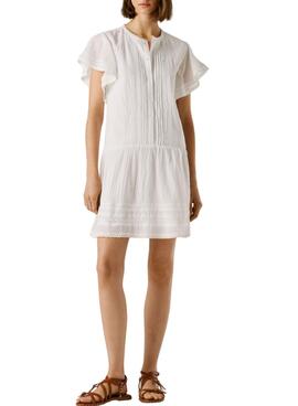 Robe Pepe Jeans Destin blanche pour femme