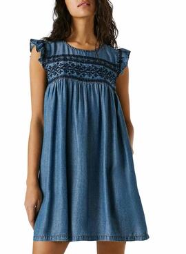 Robe Pepe Jeans Cindy bleue pour femme