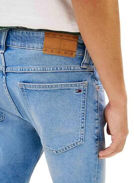 Jean en denim Tommy Jeans Ronnie lavé clair pour homme
