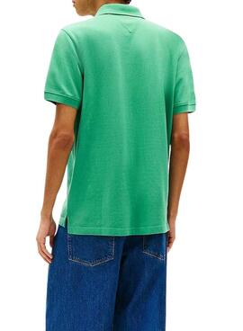 Polo Tommy Jeans Essential vert pour homme