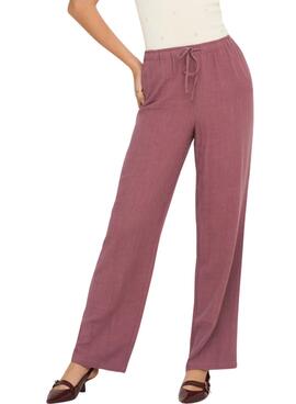 Pantalon Only Siesta rose pour femme