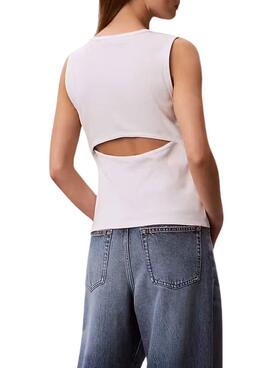 T-shirt Calvin Klein Jeans Cuto blanc pour femme