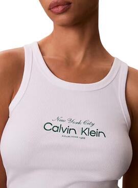 T-shirt Calvin Klein Jeans Contour blanc pour femme