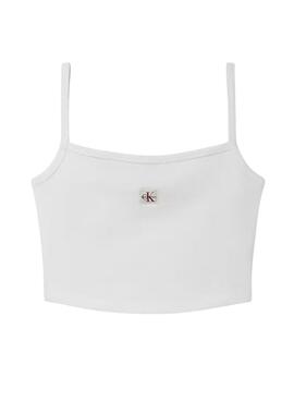 Haut court Calvin Klein Jeans Baby blanc pour femme