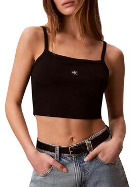 Crop Top Calvin Klein Jeans Baby noir pour femme