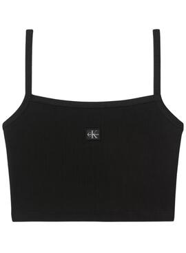 Crop Top Calvin Klein Jeans Baby noir pour femme