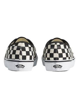 Baskets Vans Authentic Check noir et blanc pour homme.