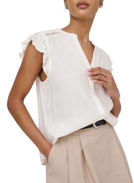 Blouse Only Rosella blanc pour femme