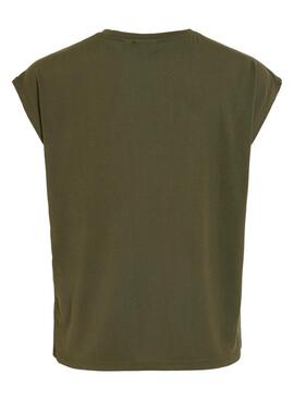 T-shirt Vila Vimodala verde pour femme