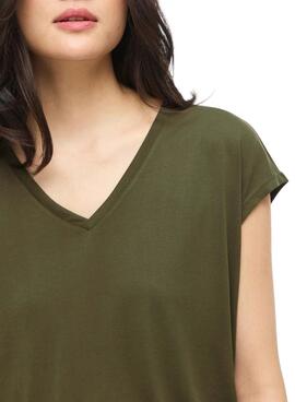 T-shirt Vila Vimodala verde pour femme