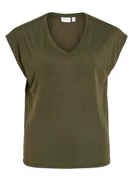 T-shirt Vila Vimodala verde pour femme