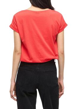 T-shirt Vila Vidreamers corail pour femme.