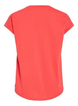 T-shirt Vila Vidreamers corail pour femme.
