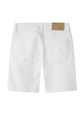Short Pepe Jeans Hacther blanc pour garçon