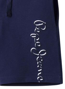 Short Pepe Jeans Michael bleu marine pour enfant.