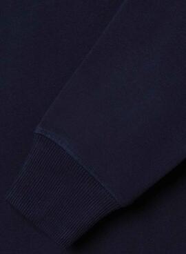 Sweat à capuche Pepe Jeans Michael logo bleu marine pour garçon