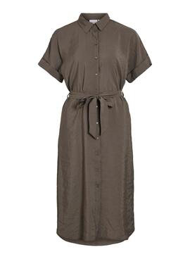 Robe verte Vila Vihula pour femme