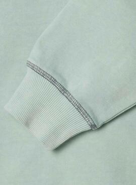 Sweatshirt Pepe Jeans Preston vert d'eau pour garçon