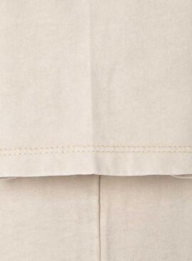 T-shirt Pepe Jeans Wallace logo circulaire beige pour enfant