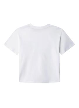 T-shirt Pepe Jeans Ash à motif graphique blanc pour enfant