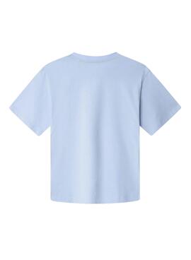 T-shirt Pepe Jeans Joshua logo bleu ciel pour enfant