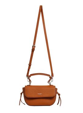 Sac à main Pepe Jeans Ambra script marron pour femme