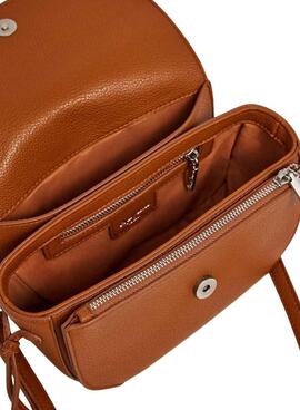 Sac à main Pepe Jeans Ambra script marron pour femme