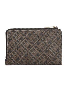 Portefeuille Tommy Hilfiger Monoplay Icon marron pour femme