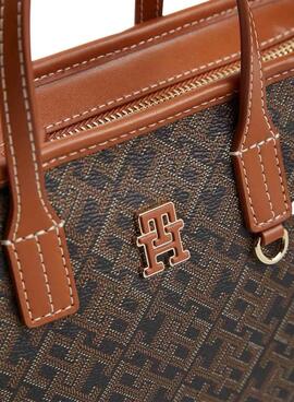 Sac Tommy Hilfiger Monoplay mini tote marron pour femme