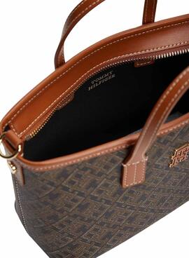 Sac Tommy Hilfiger Monoplay mini tote marron pour femme