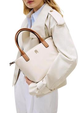 Sac Tommy Hilfiger Popette mini blanc cassé pour femme