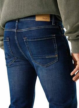 Jean Pepe Jeans Cash en denim foncé pour homme