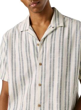 Chemise Pepe Jeans Pershore à rayures blanches pour homme