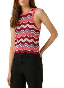 Top Pepe Jeans Kasha rose pour femme