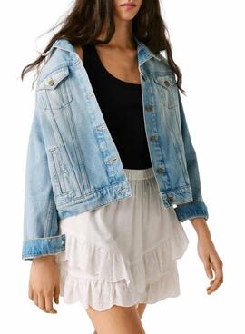 Jupe pantalon Pepe Jeans Camila blanc pour femme