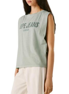 T-shirt Pepe Jeans Mirari vert pour femme