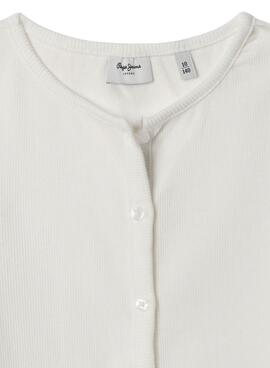 T-shirt Pepe Jeans Angy blanc pour fille